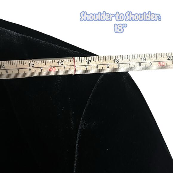 Calvin Klein Women’s Black Velvet Gold Buttons Jacket Blazer Plus Size 16W - Picture 9 of 13